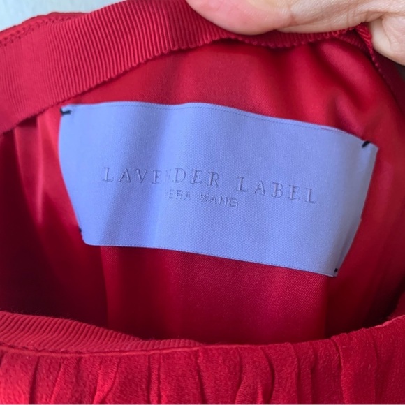 Vera Wang Lavender Label Red Silk Dress Sz 4 NWT - Picture 5 of 6